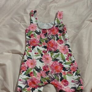 Floral Sleeveless Leotard